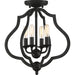 Myhouse Lighting Quoizel - OKF1715MBK - Four Light Semi-Flush Mount - O'Keefe - Matte Black