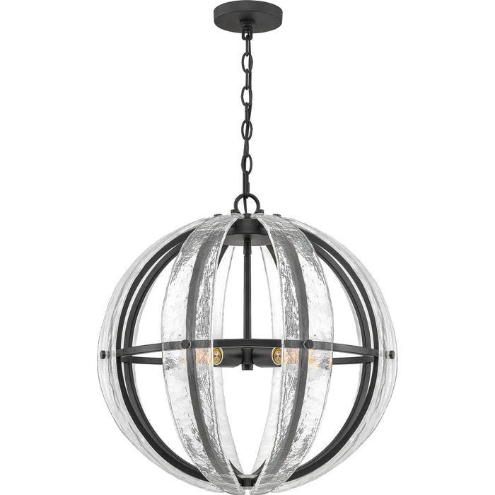 Myhouse Lighting Quoizel - QOP5179MBK - Four Light Pendant - Dre - Matte Black