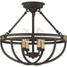 Myhouse Lighting Quoizel - SRG1716WT - Four Light Semi-Flush Mount - Sergeant - Western Bronze