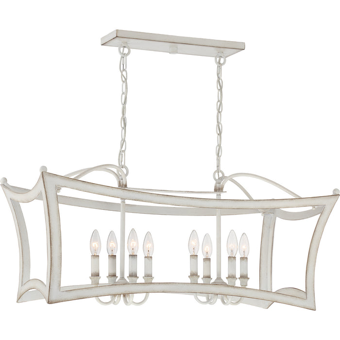 Myhouse Lighting Quoizel - SUM836AWH - Eight Light Island Chandelier - Summerford - Antique White