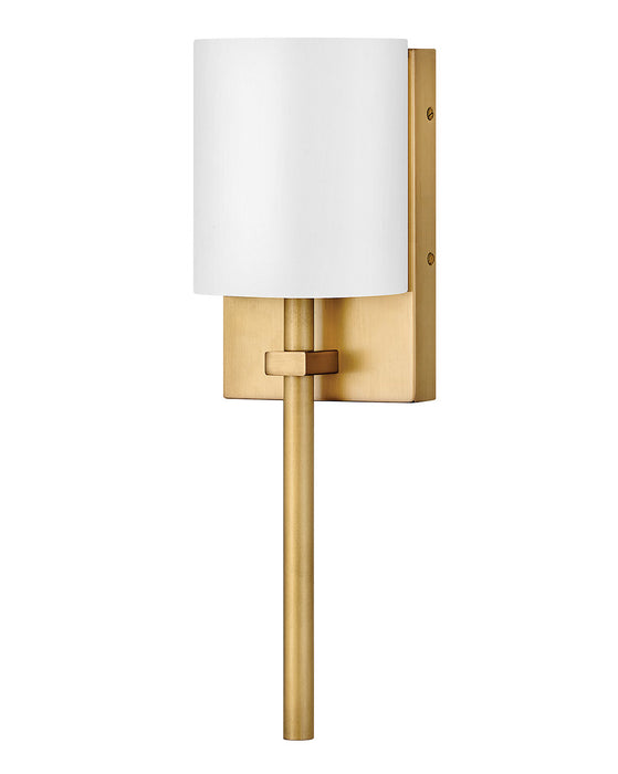 Myhouse Lighting Hinkley - 41011HB - LED Wall Sconce - Avenue White Acrylic - Heritage Brass