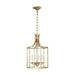 Myhouse Lighting Visual Comfort Studio - AC1004ADB - Four Light Pendant - Bantry House - Antique Gild