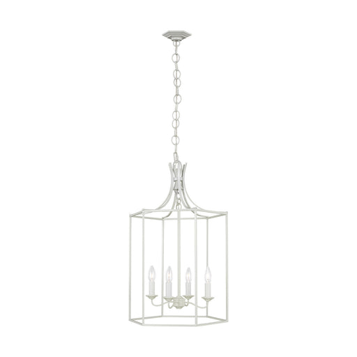 Myhouse Lighting Visual Comfort Studio - AC1014GCM - Four Light Pendant - Bantry House - Gloss Cream