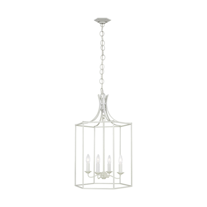 Myhouse Lighting Visual Comfort Studio - AC1014GCM - Four Light Pendant - Bantry House - Gloss Cream