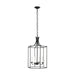 Myhouse Lighting Visual Comfort Studio - AC1014SMS - Four Light Pendant - Bantry House - Smith Steel