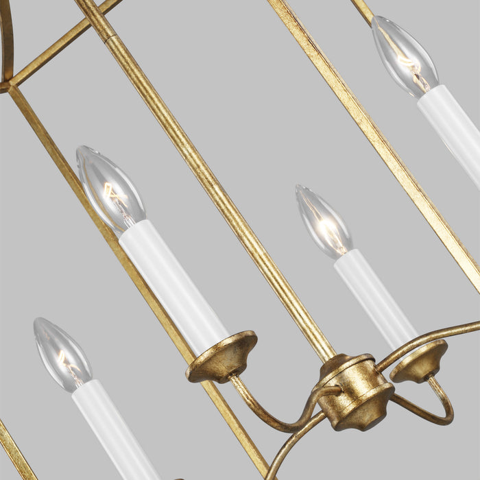 Myhouse Lighting Visual Comfort Studio - AC1024ADB - Four Light Pendant - Bantry House - Antique Gild