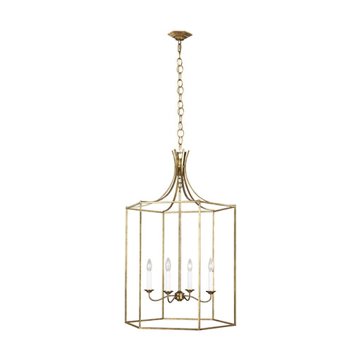 Myhouse Lighting Visual Comfort Studio - AC1024ADB - Four Light Pendant - Bantry House - Antique Gild