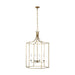 Myhouse Lighting Visual Comfort Studio - AC1024ADB - Four Light Pendant - Bantry House - Antique Gild