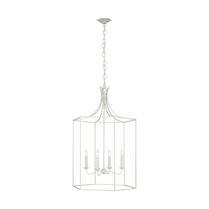 Myhouse Lighting Visual Comfort Studio - AC1024GCM - Four Light Pendant - Bantry House - Gloss Cream