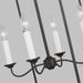 Myhouse Lighting Visual Comfort Studio - AC1024SMS - Four Light Pendant - Bantry House - Smith Steel