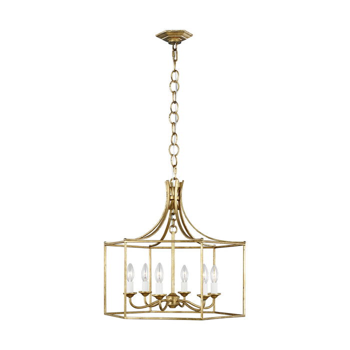 Myhouse Lighting Visual Comfort Studio - AC1046ADB - Six Light Chandelier - Bantry House - Antique Gild