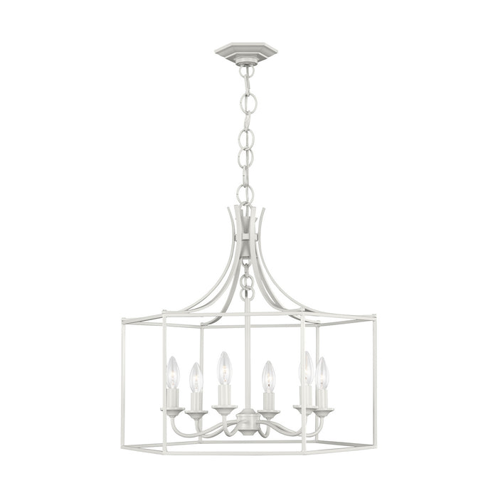 Myhouse Lighting Visual Comfort Studio - AC1046GCM - Six Light Chandelier - Bantry House - Gloss Cream