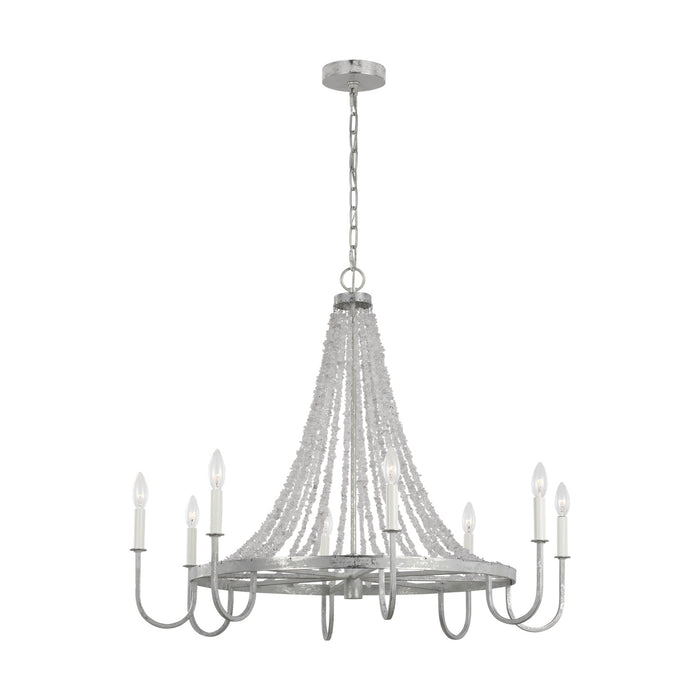 Myhouse Lighting Visual Comfort Studio - AC1078SMT - Eight Light Chandelier - Leon - Salt Mist