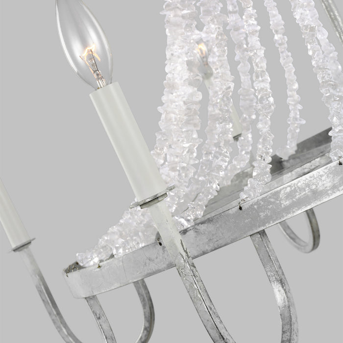 Myhouse Lighting Visual Comfort Studio - AC1078SMT - Eight Light Chandelier - Leon - Salt Mist