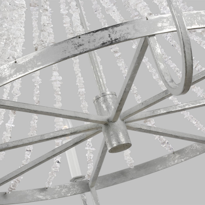 Myhouse Lighting Visual Comfort Studio - AC1078SMT - Eight Light Chandelier - Leon - Salt Mist