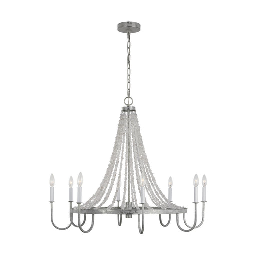 Myhouse Lighting Visual Comfort Studio - AC1078SMT - Eight Light Chandelier - Leon - Salt Mist