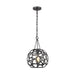 Myhouse Lighting Visual Comfort Studio - AP1051MBK - One Light Pendant - Feccetta - Midnight Black