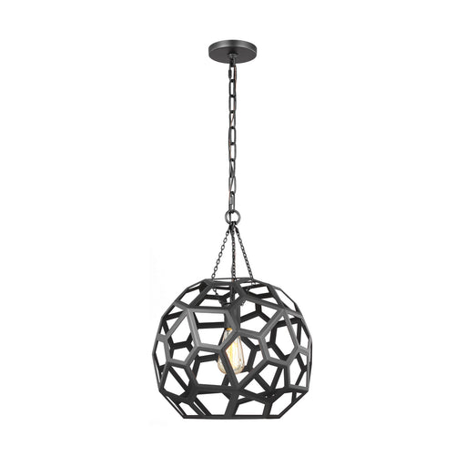 Myhouse Lighting Visual Comfort Studio - AP1061MBK - One Light Pendant - Feccetta - Midnight Black