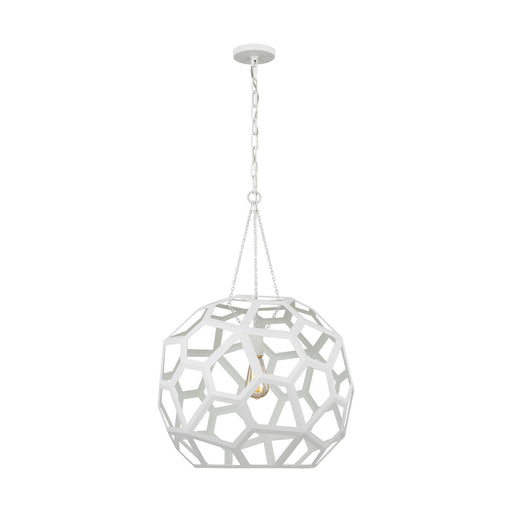 Myhouse Lighting Visual Comfort Studio - AP1071PMW - One Light Pendant - Feccetta - Paper Mache White