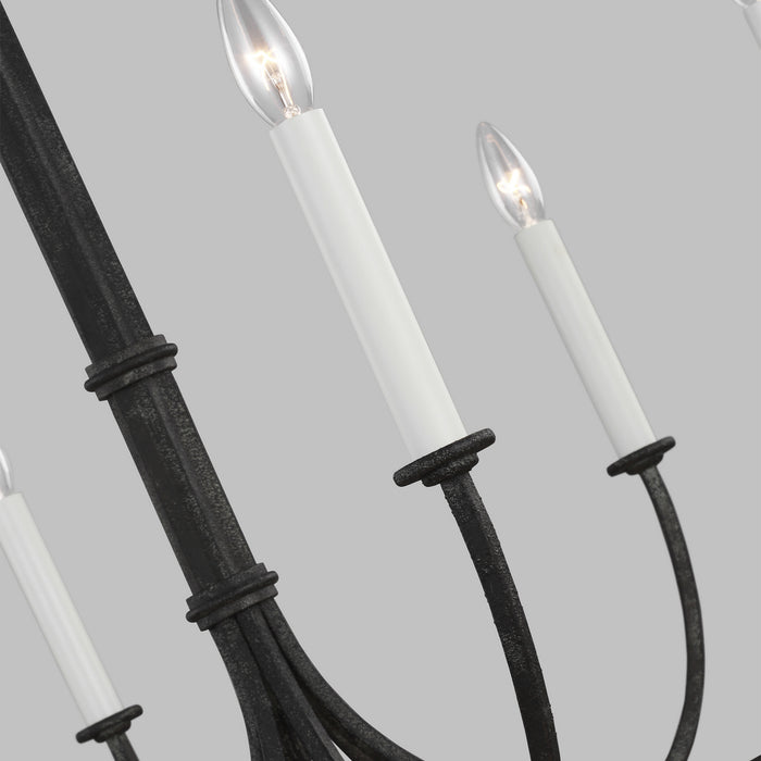 Myhouse Lighting Visual Comfort Studio - CC1146IO - Six Light Chandelier - Champlain - Iron Oxide