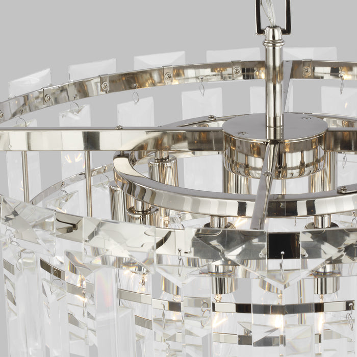 Myhouse Lighting Visual Comfort Studio - CC12610PN - Ten Light Chandelier - Arden - Polished Nickel