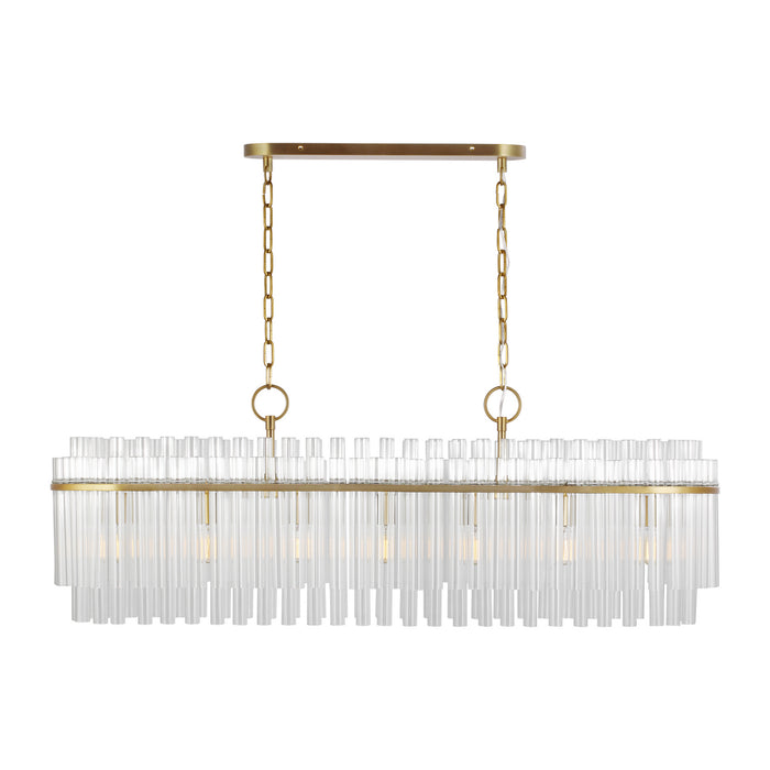 Myhouse Lighting Visual Comfort Studio - CC1307BBS - Seven Light Linear Chandelier - Beckett - Burnished Brass