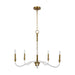 Myhouse Lighting Visual Comfort Studio - CC1315BBS - Five Light Chandelier - Hanover - Burnished Brass