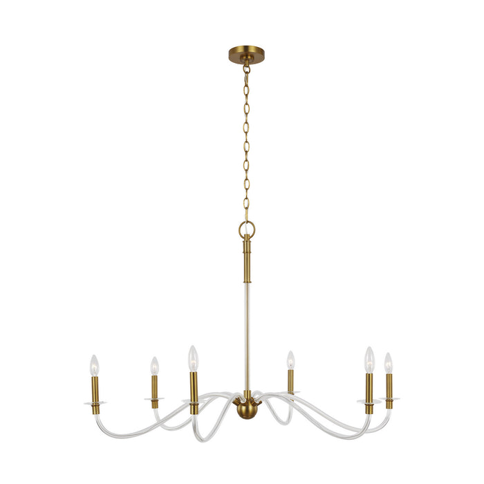 Myhouse Lighting Visual Comfort Studio - CC1326BBS - Six Light Chandelier - Hanover - Burnished Brass