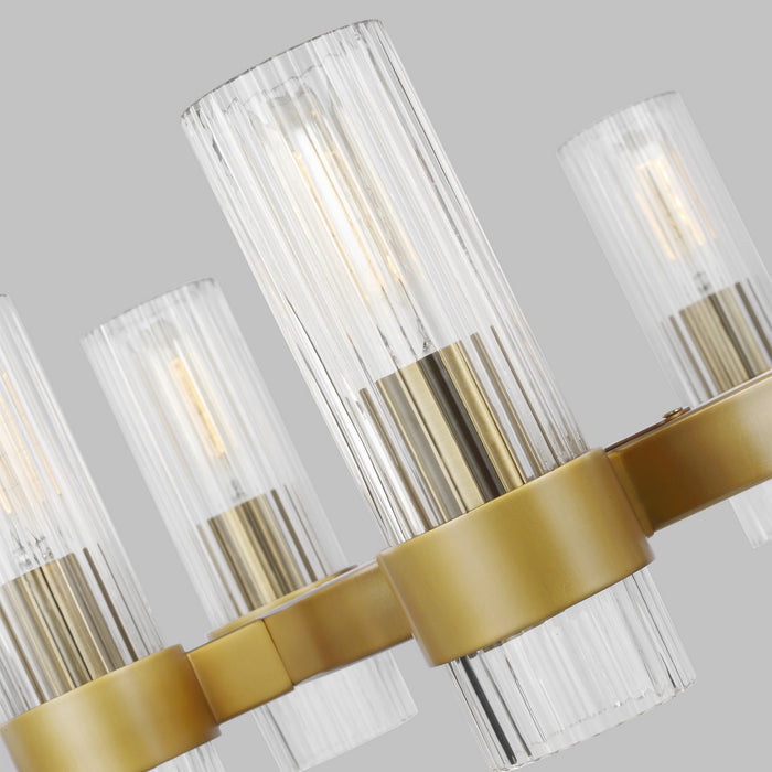 Myhouse Lighting Visual Comfort Studio - CC1378BBS - Eight Light Chandelier - Geneva - Burnished Brass