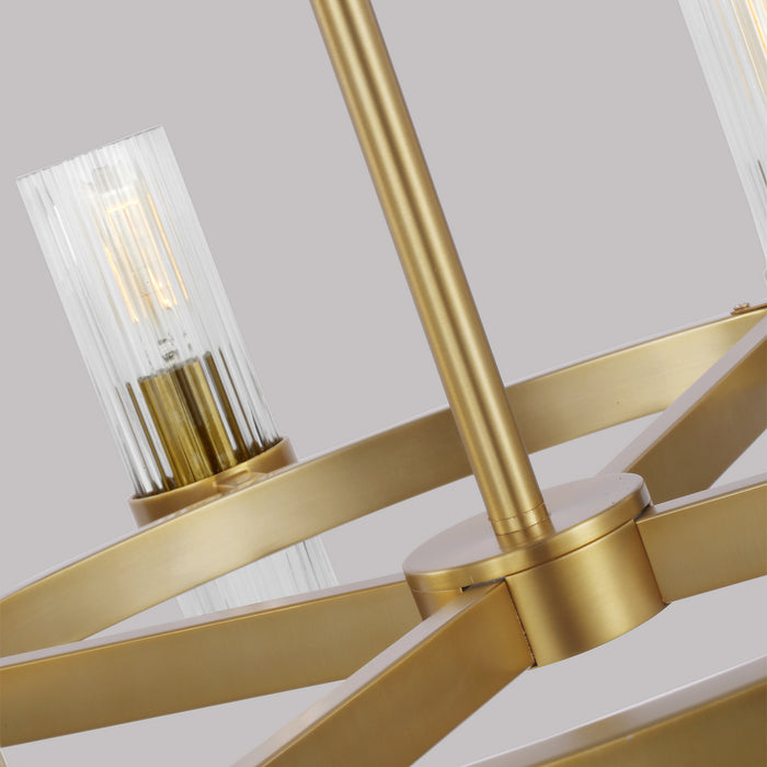 Myhouse Lighting Visual Comfort Studio - CC1378BBS - Eight Light Chandelier - Geneva - Burnished Brass