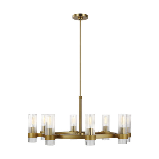 Myhouse Lighting Visual Comfort Studio - CC1378BBS - Eight Light Chandelier - Geneva - Burnished Brass