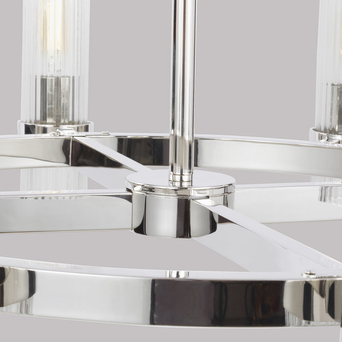 Myhouse Lighting Visual Comfort Studio - CC1378PN - Eight Light Chandelier - Geneva - Polished Nickel