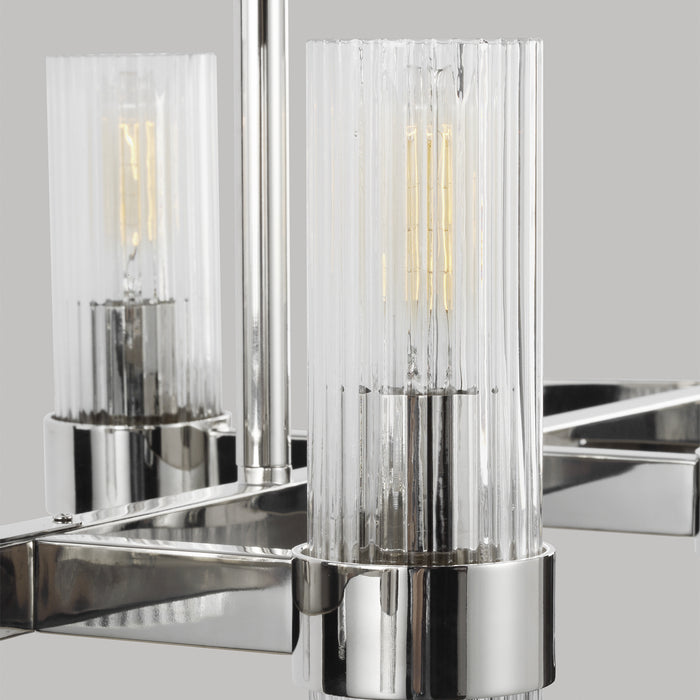 Myhouse Lighting Visual Comfort Studio - CC13810PN - Ten Light Chandelier - Geneva - Polished Nickel