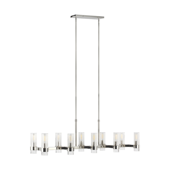 Myhouse Lighting Visual Comfort Studio - CC13810PN - Ten Light Chandelier - Geneva - Polished Nickel