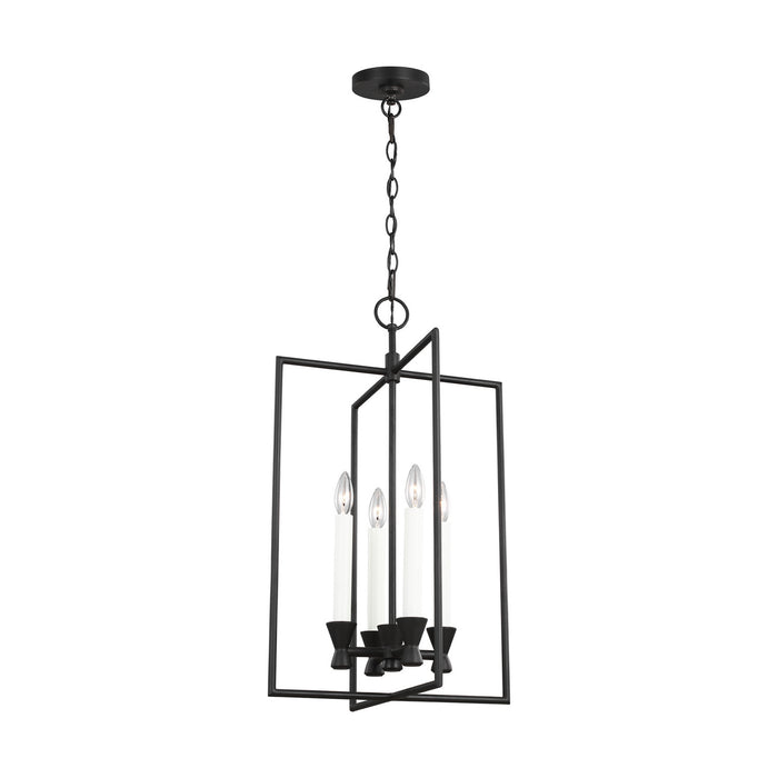 Myhouse Lighting Visual Comfort Studio - CC1394AI - Four Light Lantern - Keystone - Aged Iron