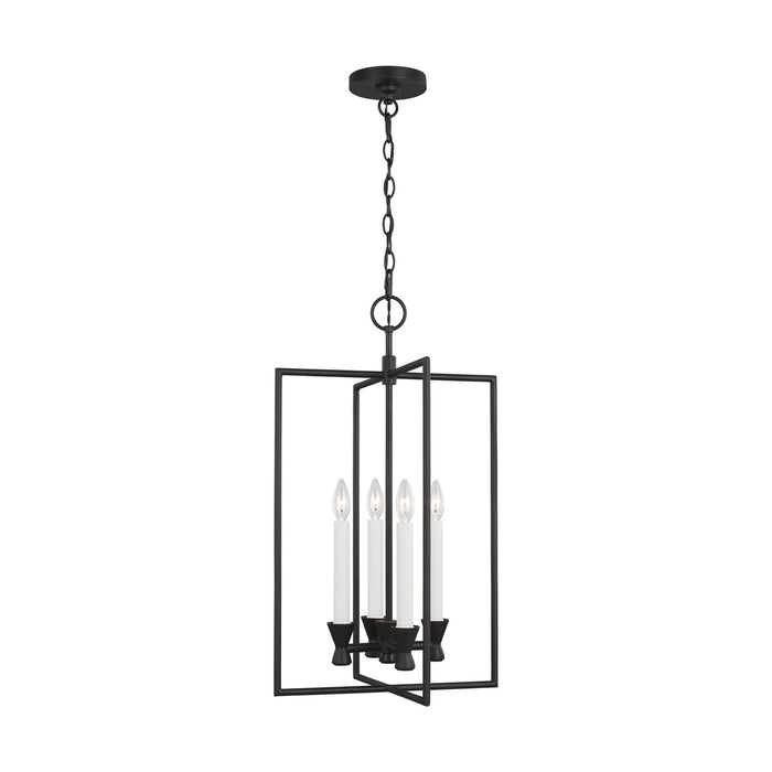 Myhouse Lighting Visual Comfort Studio - CC1394AI - Four Light Lantern - Keystone - Aged Iron