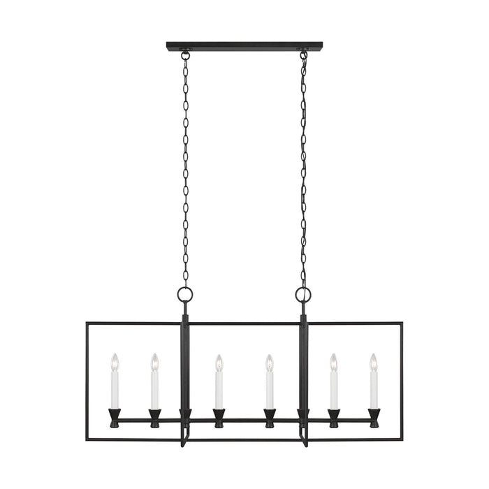 Myhouse Lighting Visual Comfort Studio - CC1406AI - Six Light Chandelier - Keystone - Aged Iron