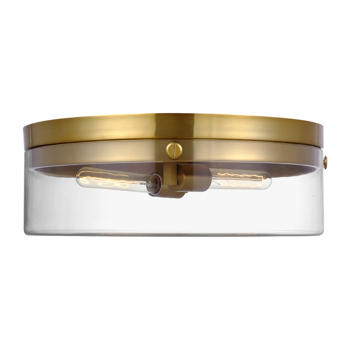 Myhouse Lighting Visual Comfort Studio - CF1032BBS - Two Light Flush Mount - Garrett - Burnished Brass