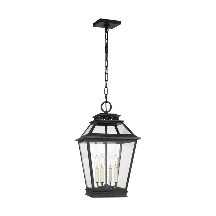 Myhouse Lighting Visual Comfort Studio - CO1054DWZ - Four Light Hanging Lantern - Falmouth - Dark Weathered Zinc