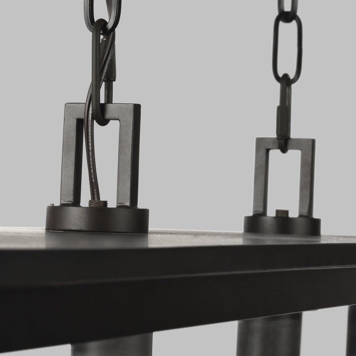 Myhouse Lighting Visual Comfort Studio - CO1214HTCP - Four Light Outdoor Linear Chandelier - Freeport - Heritage Copper
