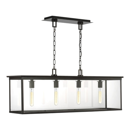 Myhouse Lighting Visual Comfort Studio - CO1214HTCP - Four Light Outdoor Linear Chandelier - Freeport - Heritage Copper