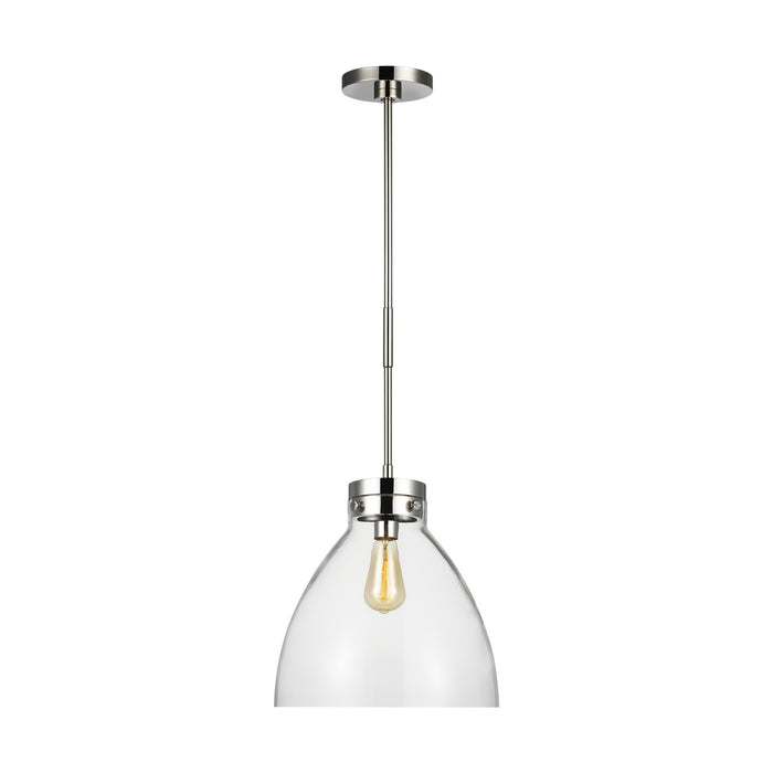 Myhouse Lighting Visual Comfort Studio - CP1121PN - One Light Pendant - Garrett - Polished Nickel