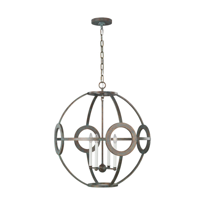 Myhouse Lighting Visual Comfort Studio - CP1204IP - Four Light Pendant - Green Park - Iron Port