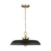 Myhouse Lighting Visual Comfort Studio - CP1231MBKBBS - One Light Pendant - Wellfleet - Midnight Black and Burnished Brass