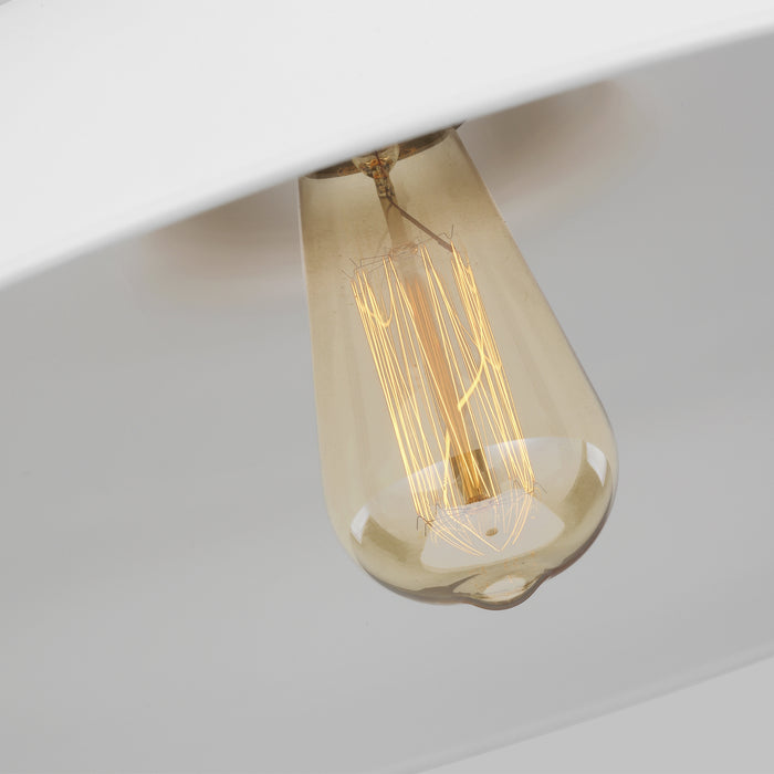 Myhouse Lighting Visual Comfort Studio - CP1231MWTBBS - One Light Pendant - Wellfleet - Matte White and Burnished Brass