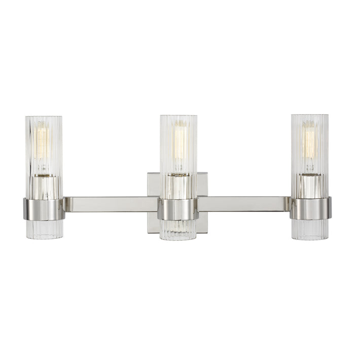 Myhouse Lighting Visual Comfort Studio - CV1023PN - Three Light Vanity - Geneva - Polished Nickel