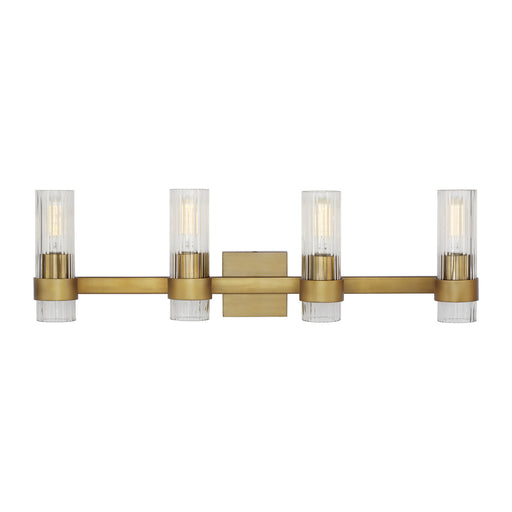 Myhouse Lighting Visual Comfort Studio - CV1024BBS - Four Light Vanity - Geneva - Burnished Brass