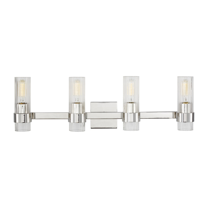 Myhouse Lighting Visual Comfort Studio - CV1024PN - Four Light Vanity - Geneva - Polished Nickel