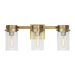 Myhouse Lighting Visual Comfort Studio - CW1003BBS - Three Light Vanity - Garrett - Burnished Brass