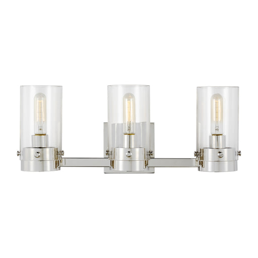 Myhouse Lighting Visual Comfort Studio - CW1003PN - Three Light Vanity - Garrett - Polished Nickel